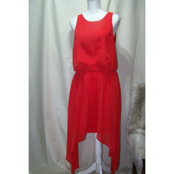 BCBGeneration Midi Dress Formal Party Size 10 Open Back NWT Red - Picture 1 of 8